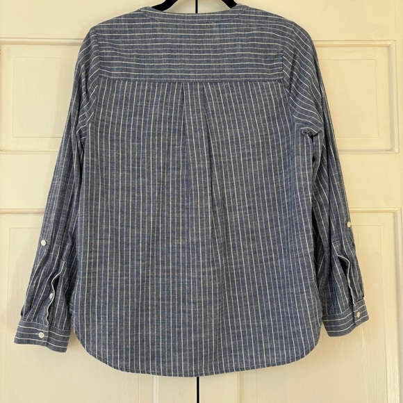 Joie Kalan Striped Chambray Boho Blouse Size Small 100% Cotton Nautical Theme - Picture 12 of 16